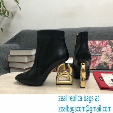 Dolce  &  Gabbana Heel 10.5cm ankle boots with DG Pop heel Black 2022